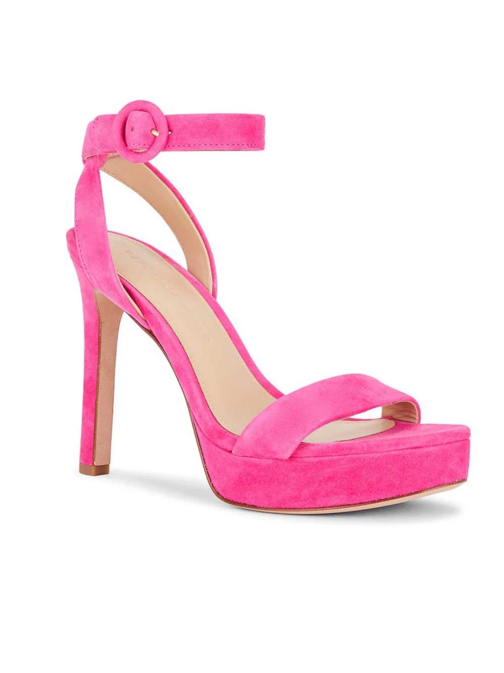 Veronica Beard Fuschia Darcelle Suede Strappy Stiletto Sandals
